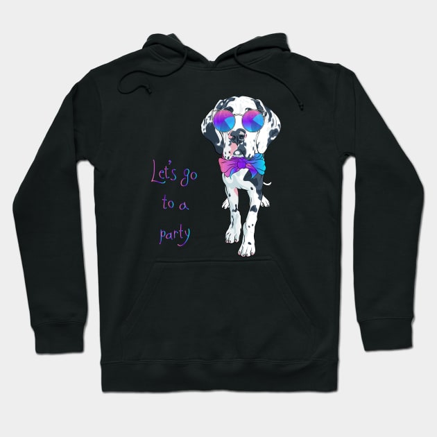 Harlequin Great Dane Puppy Hoodie by kavalenkava